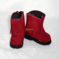 Yo-SD 1/6 BJD Doll Shoes Velvet Tassel Boots Red SHU045RED Yo-SD 1/6 BJD Doll Shoes Velvet Tassel Boots Red SHU045RED